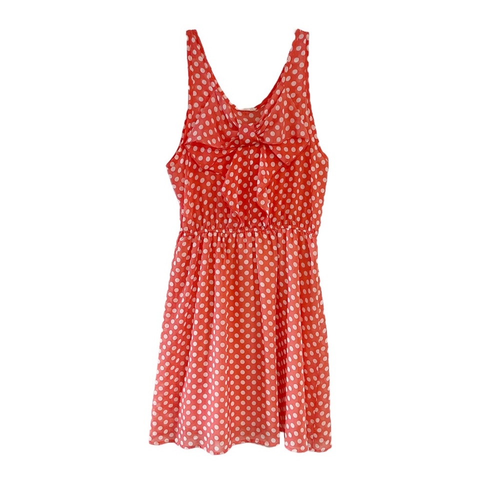 Dorothy Red and White Polka Dot Bow Sleeveless Dress